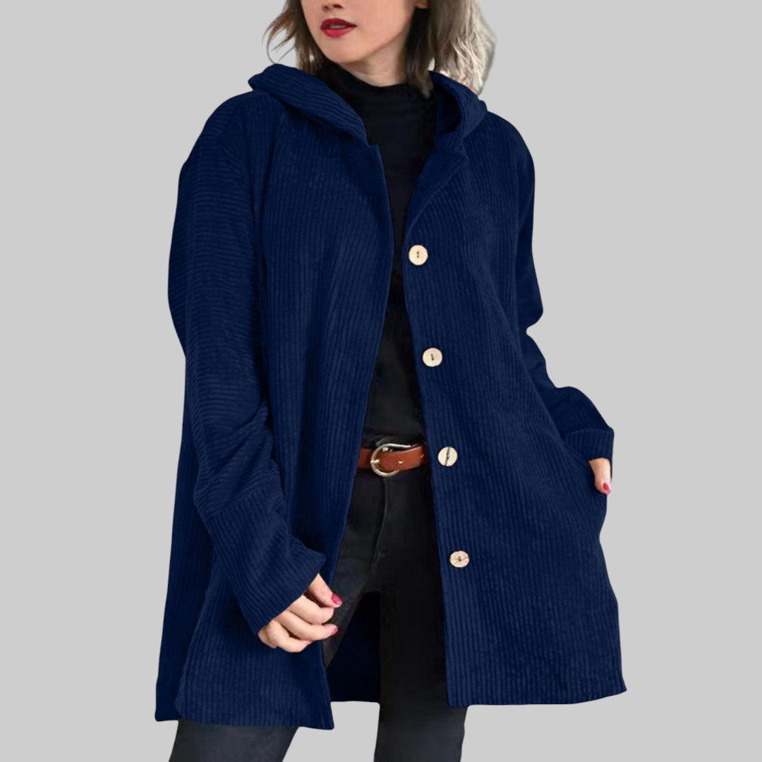 Cordia™ | Chaqueta Acolchada de Pana con Capucha