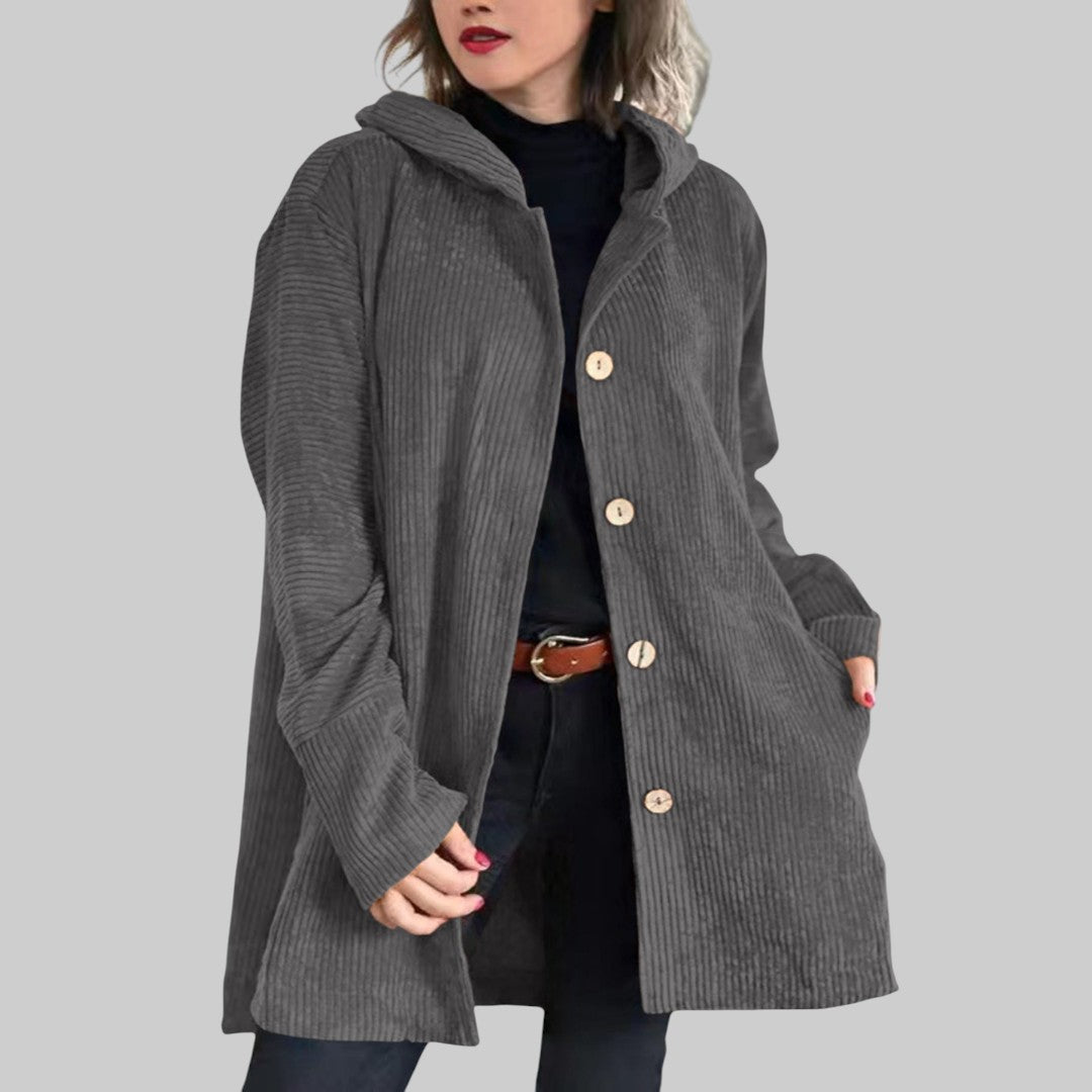 Cordia™ | Chaqueta Acolchada de Pana con Capucha