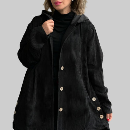 Cordia™ | Chaqueta Acolchada de Pana con Capucha