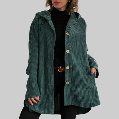 Cordia™ | Chaqueta Acolchada de Pana con Capucha