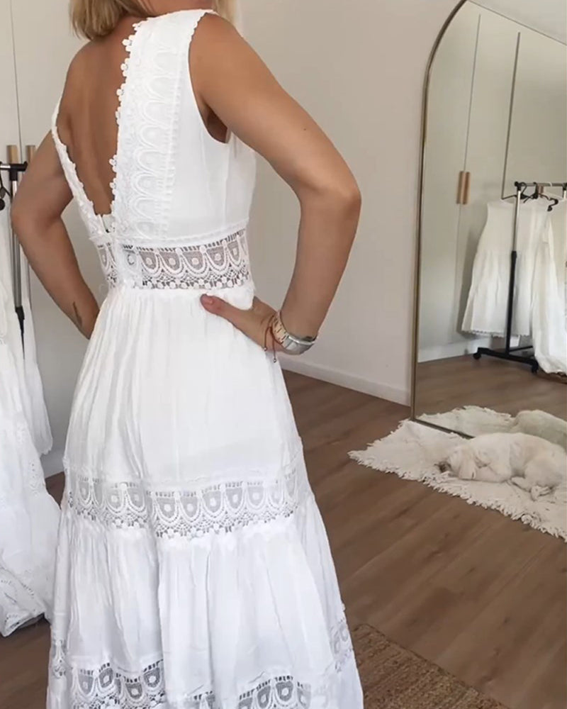 Aurélie™ | Vestido Elegante de Encaje con Escote en V