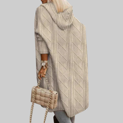 Larissa | Chaqueta de punto larga con capucha