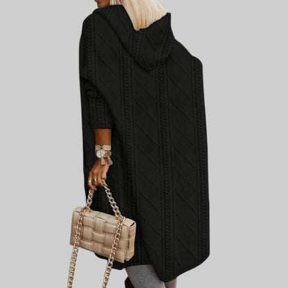 Larissa | Chaqueta de punto larga con capucha