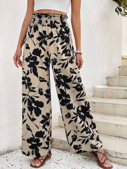 Floriana | Pantalones Anchos con Estampado Floral